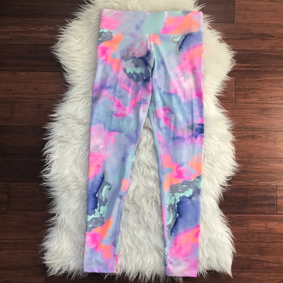 PINK Victoria's Secret Pants - VS PINK Pastel Watercolor Marbled Ultimate Legging